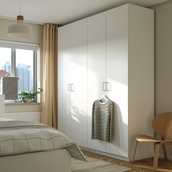 PAX / FORSAND Wardrobe, white/white, 200x60x236 cm