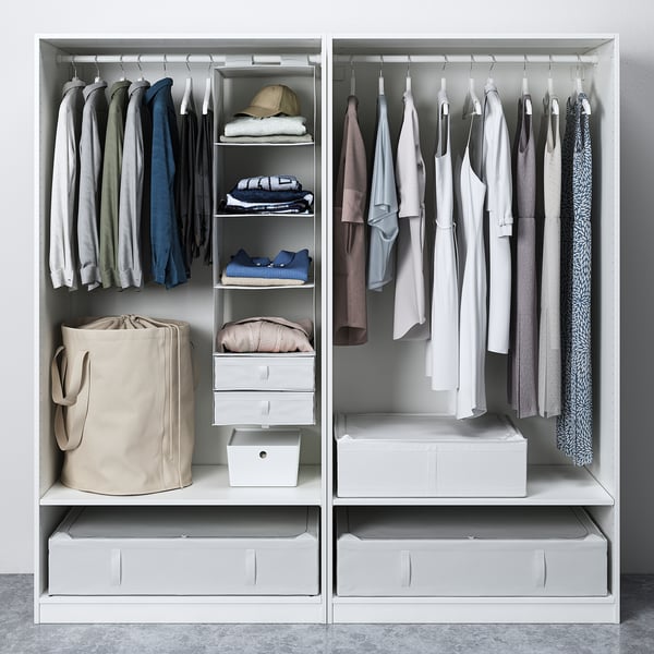 PAX / FORSAND Wardrobe, white/white, 200x60x201 cm