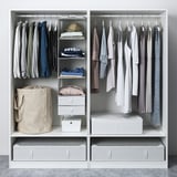 PAX / FORSAND Wardrobe, white/white, 200x60x201 cm