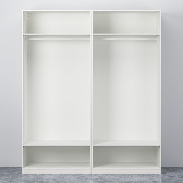 PAX / FORSAND Wardrobe, white/white, 200x60x236 cm