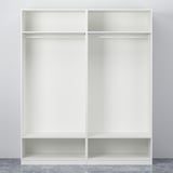 PAX / FORSAND Wardrobe, white/white, 200x60x236 cm