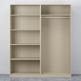 PAX / HASVIK Wardrobe, grey-beige/grey-beige, 200x66x236 cm