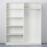 PAX / HASVIK Wardrobe, white/white, 200x66x236 cm