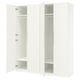 Option: PAX / TONSTAD Wardrobe combination, white/off-white, 200x60x236 cm