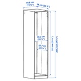 PAX Wardrobe frame, grey-beige, 50x58x201 cm