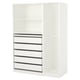 Option: PAX Wardrobe, white, 150x58x201 cm