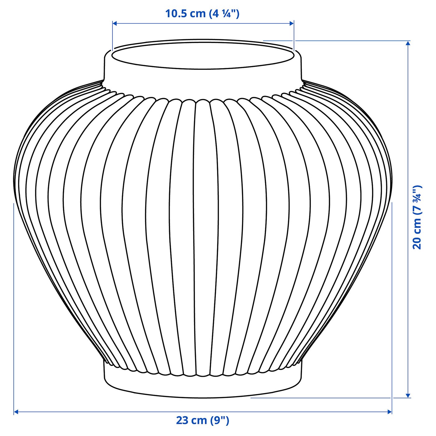 PELARBJÖRK Vase grey-green 20 cm (7 ¾ 