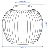 PELARBJÖRK Vase, white, 14 cm