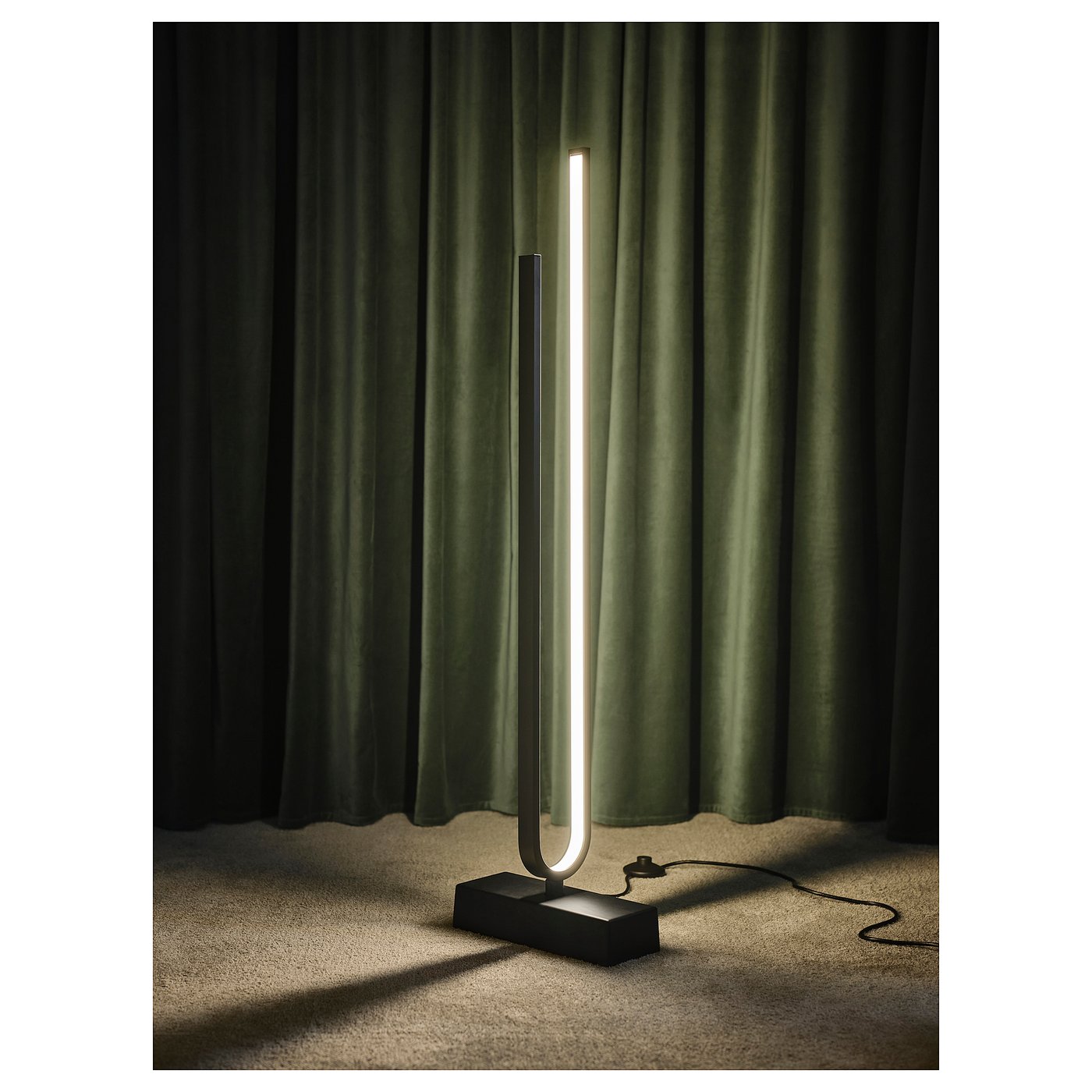 PILSKOTT LED floor lamp, smart black - IKEA
