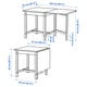 PINNTORP gateleg table, light brown stained/white stained, 67/124x75 cm ...