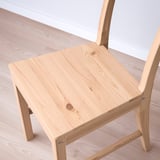 PINNTORP / PINNTORP Table and 2 chairs, light brown stained white stained/light brown stained, 67/124 cm