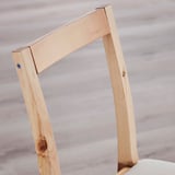 PINNTORP / PINNTORP Table and 2 chairs, light brown stained white stained/light brown stained, 67/124 cm