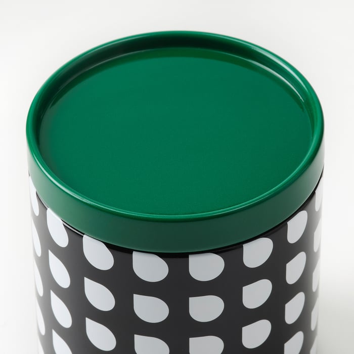 PLUGGLAND Storage tin with lid, set of 3, mixed patterns IKEA