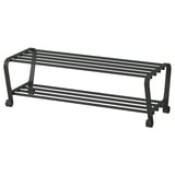 PORTIS Shoe rack, black, 90x34x28 cm