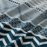 PROVINSROS Flat sheet and pillowcase, white/blue, 150x260/50x80 cm