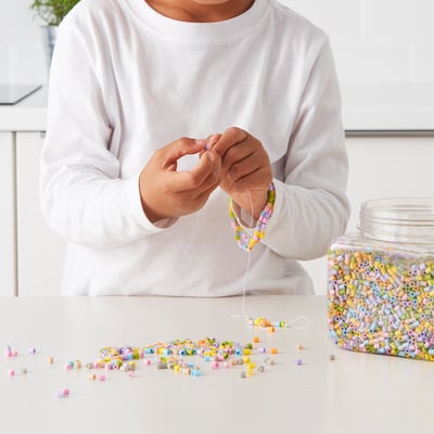 PYSSLA Beads, assorted pastel colours, 600 g