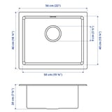 RAFTAN Sink, 56x46 cm