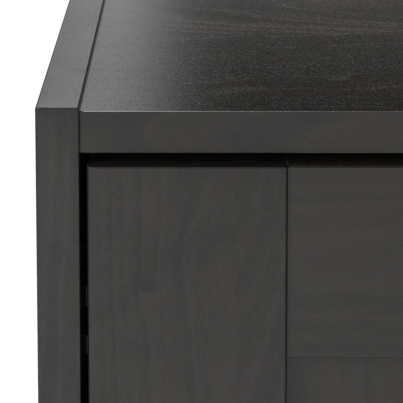 RAKKESTAD wardrobe with 3 doors, black-brown, 117x176 cm (461