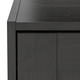 RAKKESTAD Wardrobe with sliding doors, black-brown, 117x176 cm