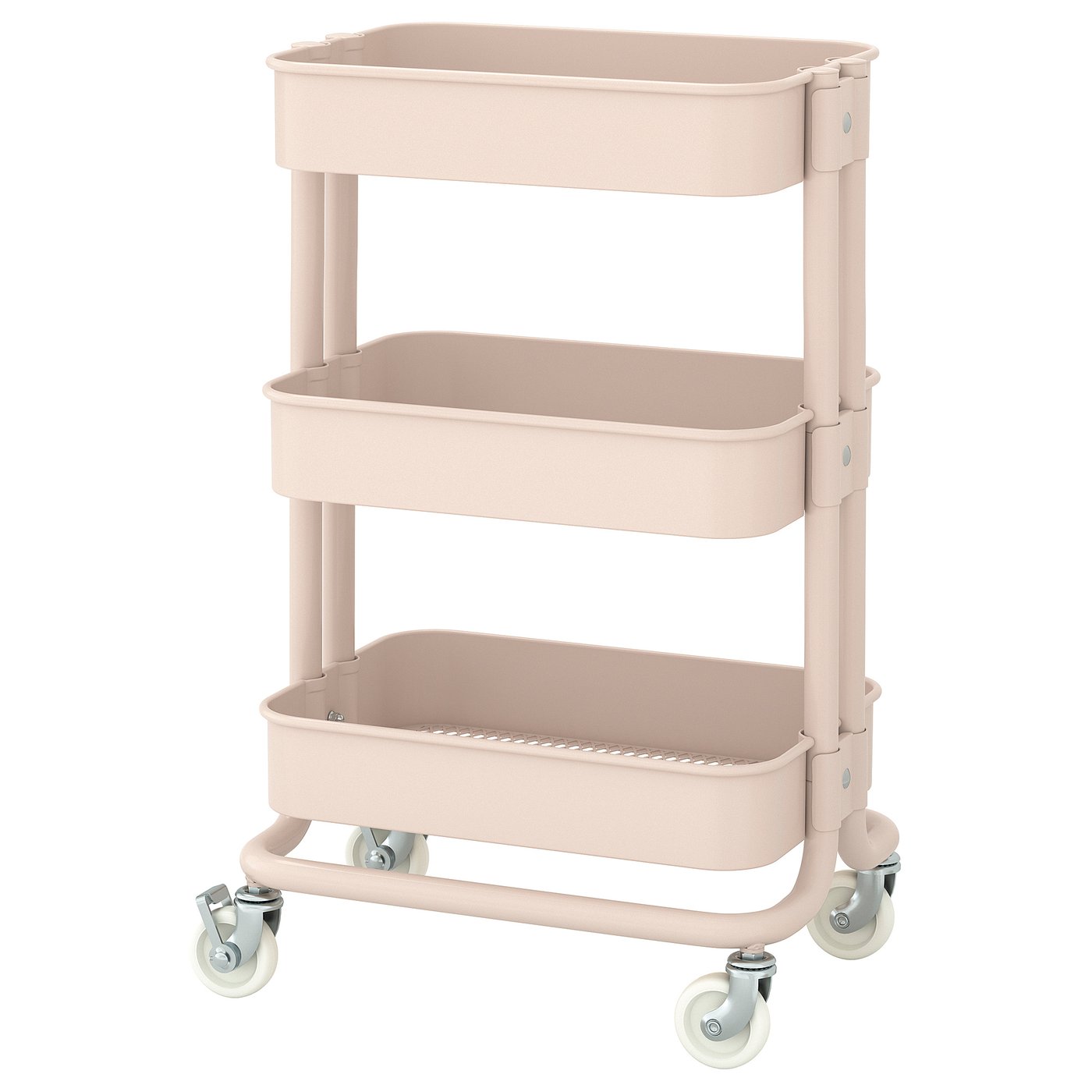 RÅSKOG Trolley, pink, 28x38x61 cm (11x15x24 ")
