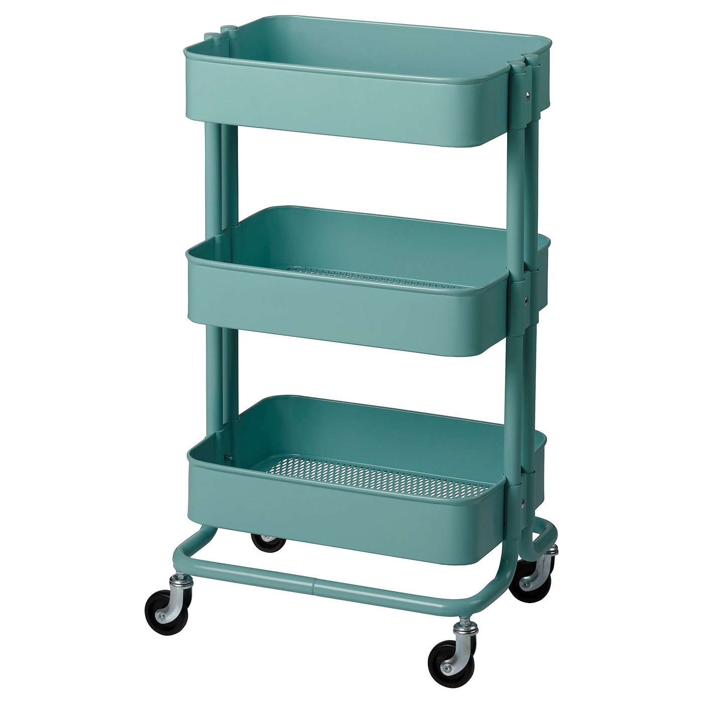 RÅSKOG Trolley, turquoise, 35x45x78 cm IKEA