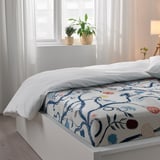 REVFINGERÖRT Flat sheet and 2 pillowcase, white/multicolour, 240x260/50x80 cm