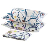 REVFINGERÖRT Flat sheet and 2 pillowcase, white/multicolour, 240x260/50x80 cm