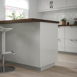 RINGHULT Cover panel, high-gloss light grey, 39x240 cm