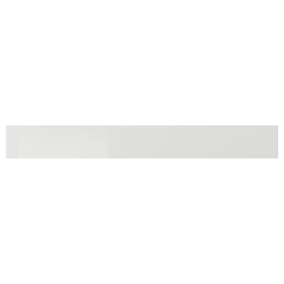 RINGHULT Drawer front, high-gloss light grey, 80x10 cm