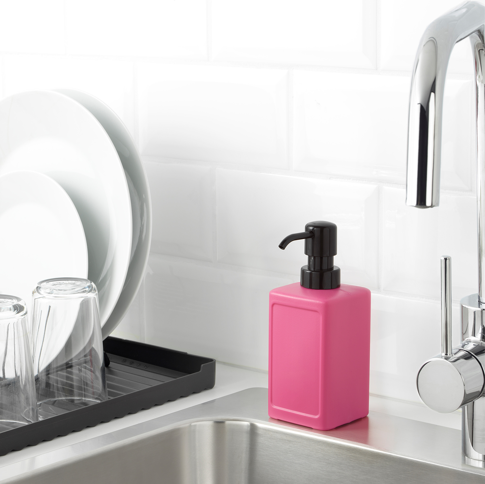RINNIG Soap dispenser, pink IKEA