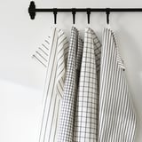 RINNIG Tea towel, white/dark grey/patterned, 45x60 cm