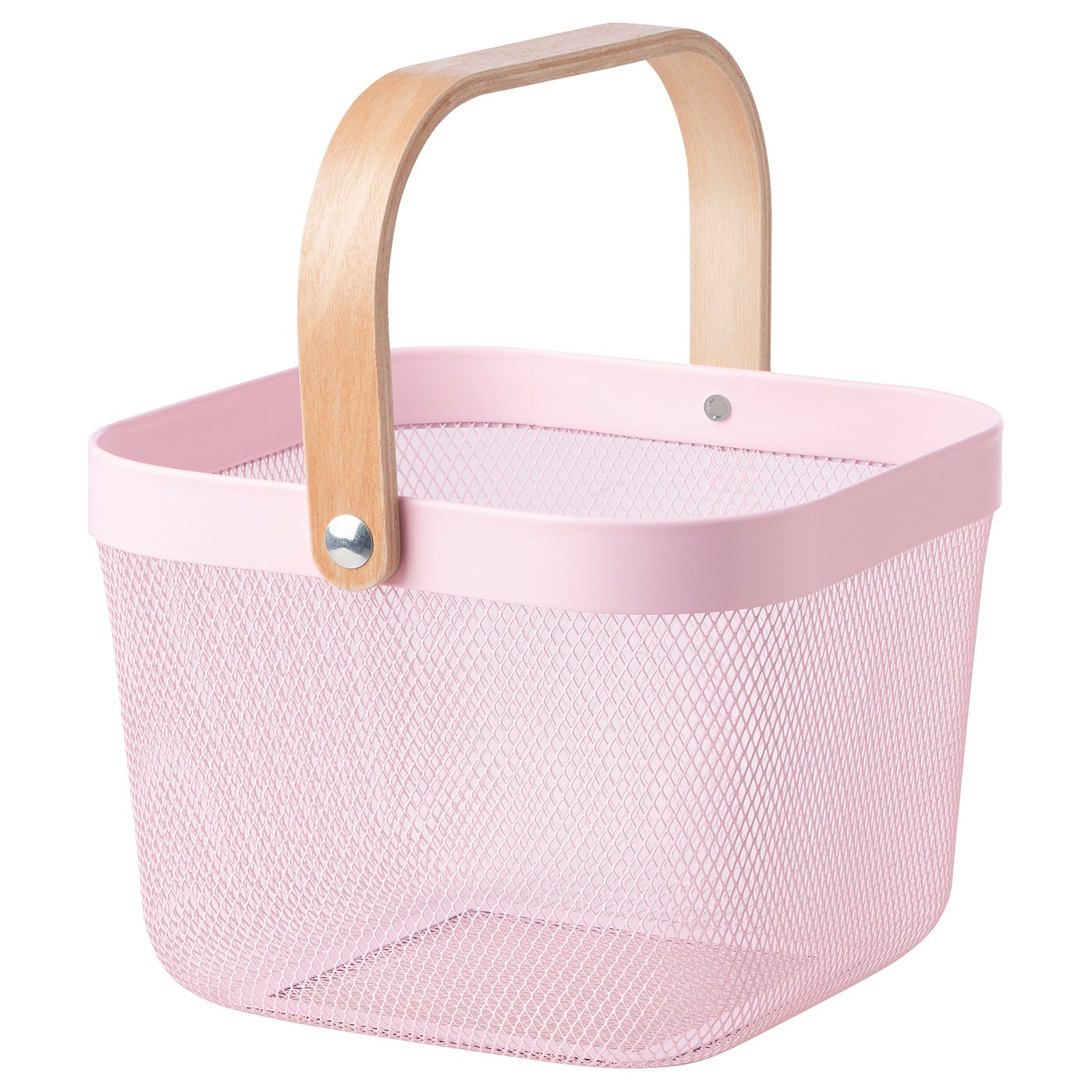 RISATORP Basket, pink, 25x26x18 cm (9 ¾x10 ¼x7 ")