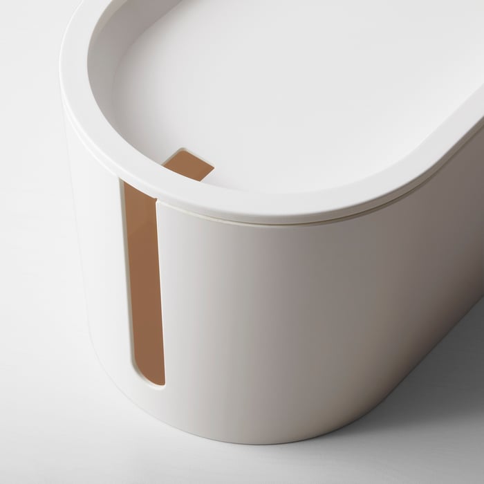 ROMMA cable management box with lid, white IKEA