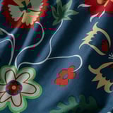 ROSENRIPS Flat sheet and 2 pillowcase, blue/patterned, 240x260/50x80 cm