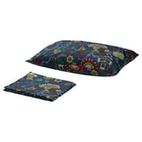 ROSENRIPS Flat sheet and pillowcase, blue/patterned, 150x260/50x80 cm