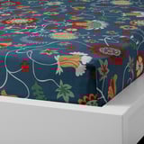 ROSENRIPS Flat sheet and pillowcase, blue/patterned, 150x260/50x80 cm