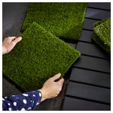 RUNNEN Floor decking, outdoor, artificial grass, 0.81 m²