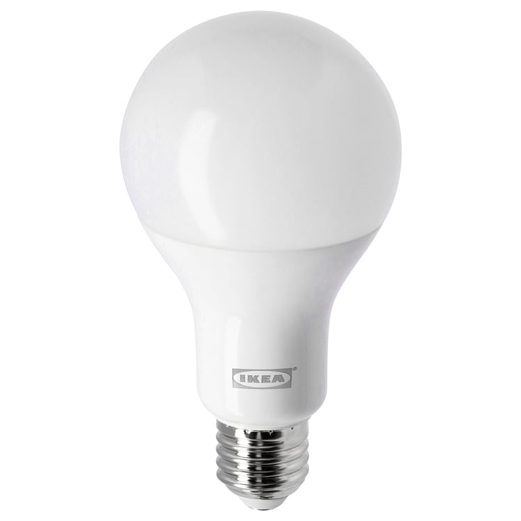 RYET LED bulb E27 470 lumen, globe opal white IKEA