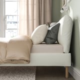 SAGESUND Upholstered bed frame, Gräsbo white, 160x200 cm