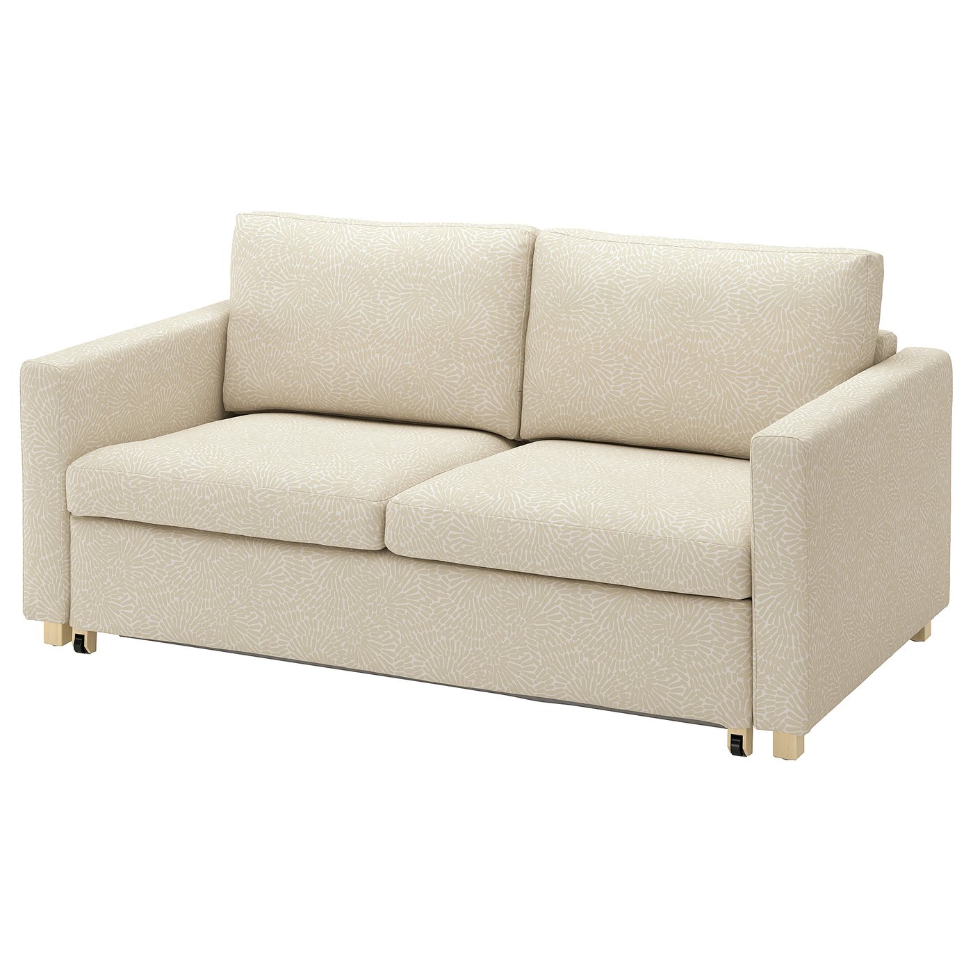 SALTSJÖBADEN 2-seat sofa-bed, Vittangi light beige/white