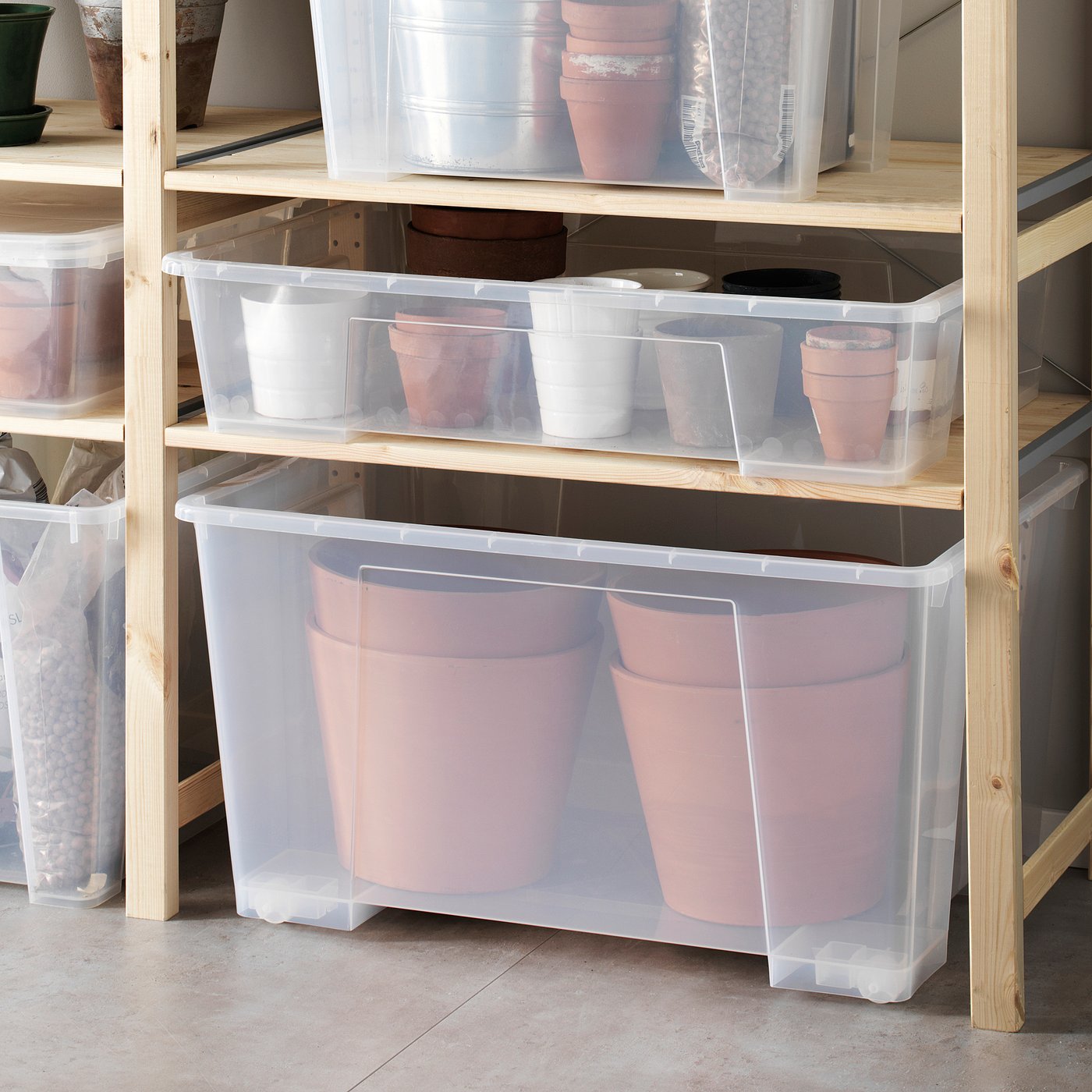 SAMLA box, transparent, 78x56x18 cm/55 l (30 ¾x22x7