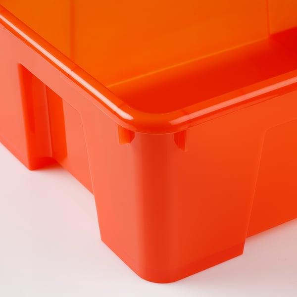 SAMLA Box with lid orange IKEA