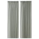 SANDDÅDRA Sheer curtains, 1 pair, green/with rod pocket, 145x250 cm