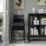 SANDSBERG Table and 2 chairs, black black/black, 67x67 cm