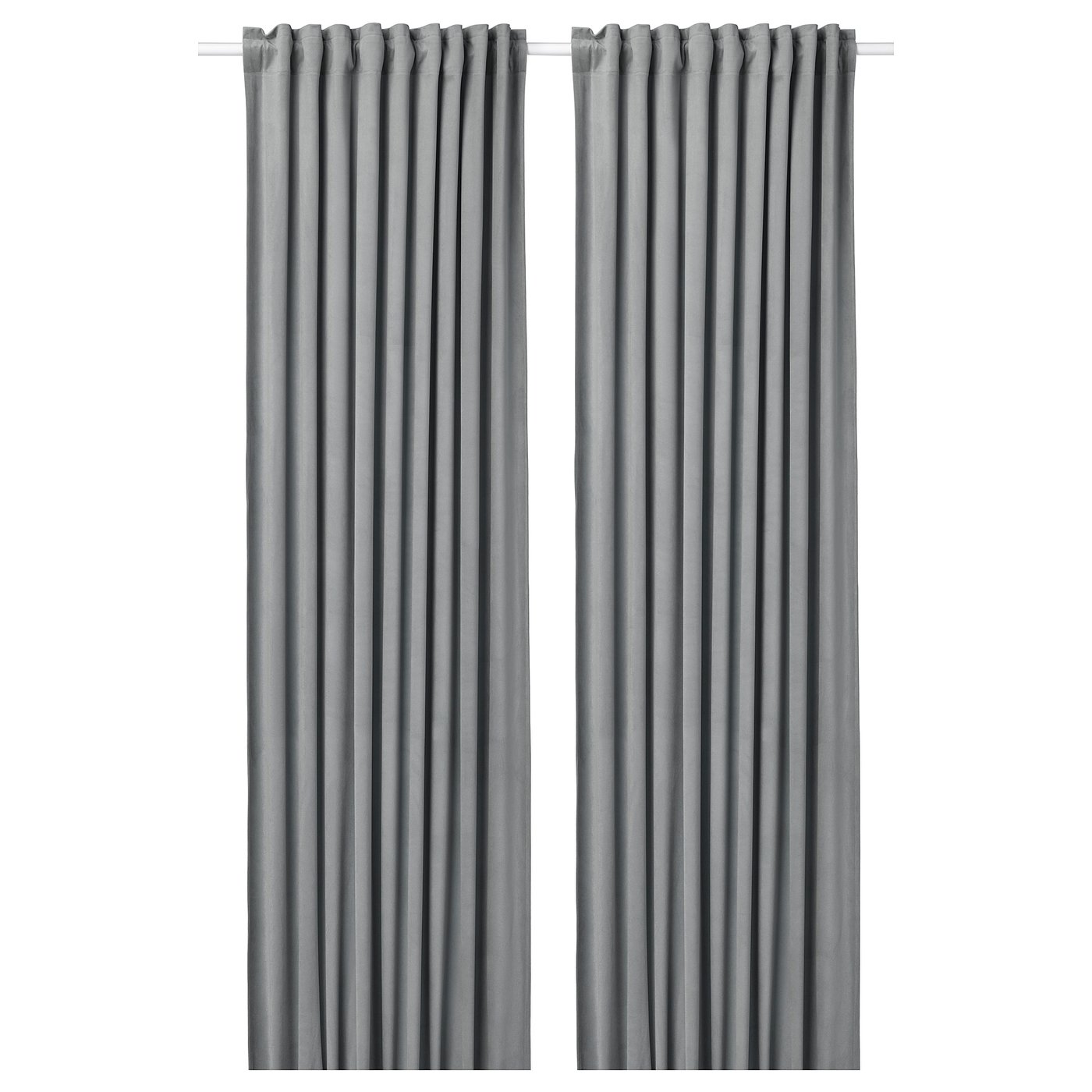 SANDSVINGEL curtains, 1 pair, grey, 135x250 cm (53x98") IKEA