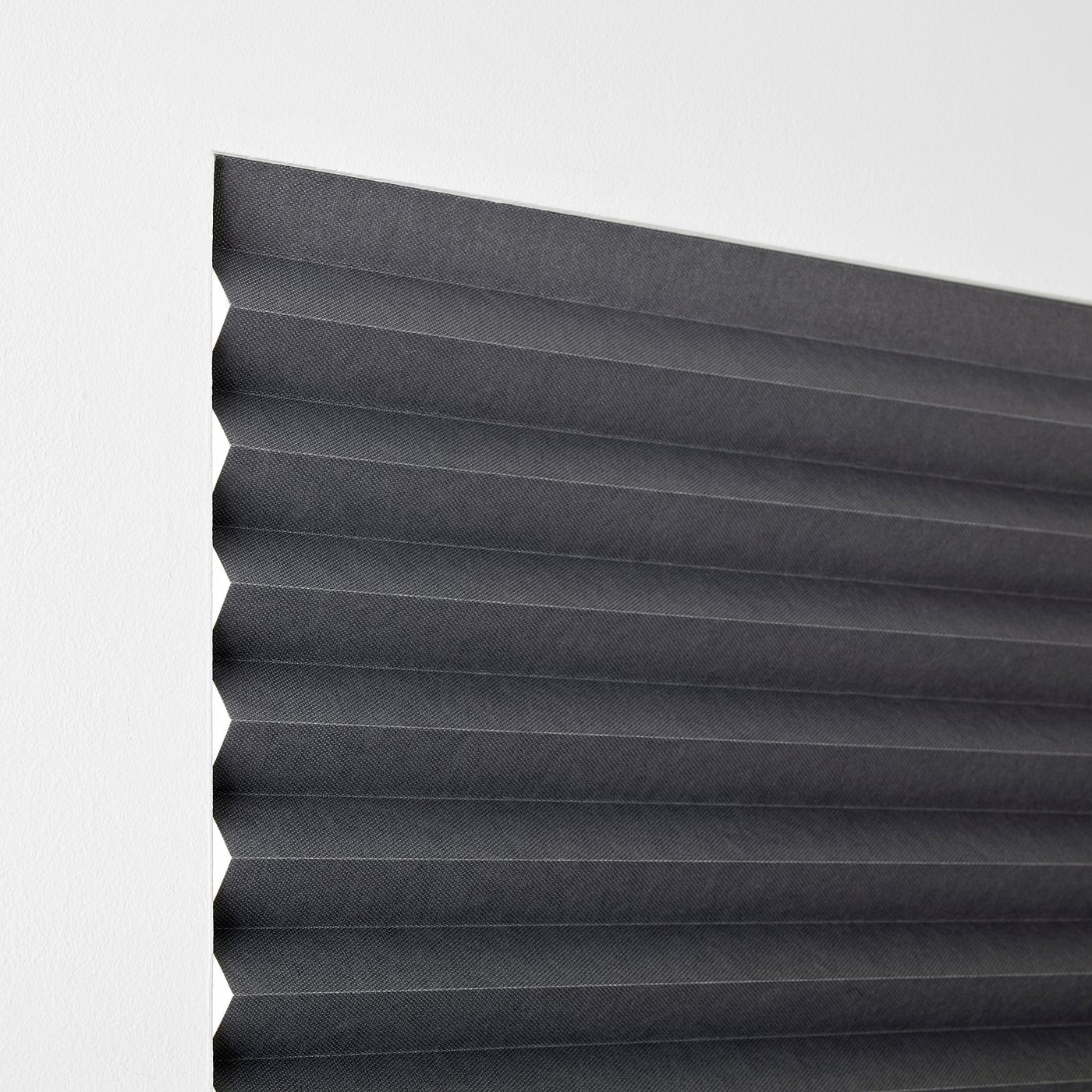 SCHOTTIS Block-out pleated blind, dark grey, 100x190 cm - IKEA