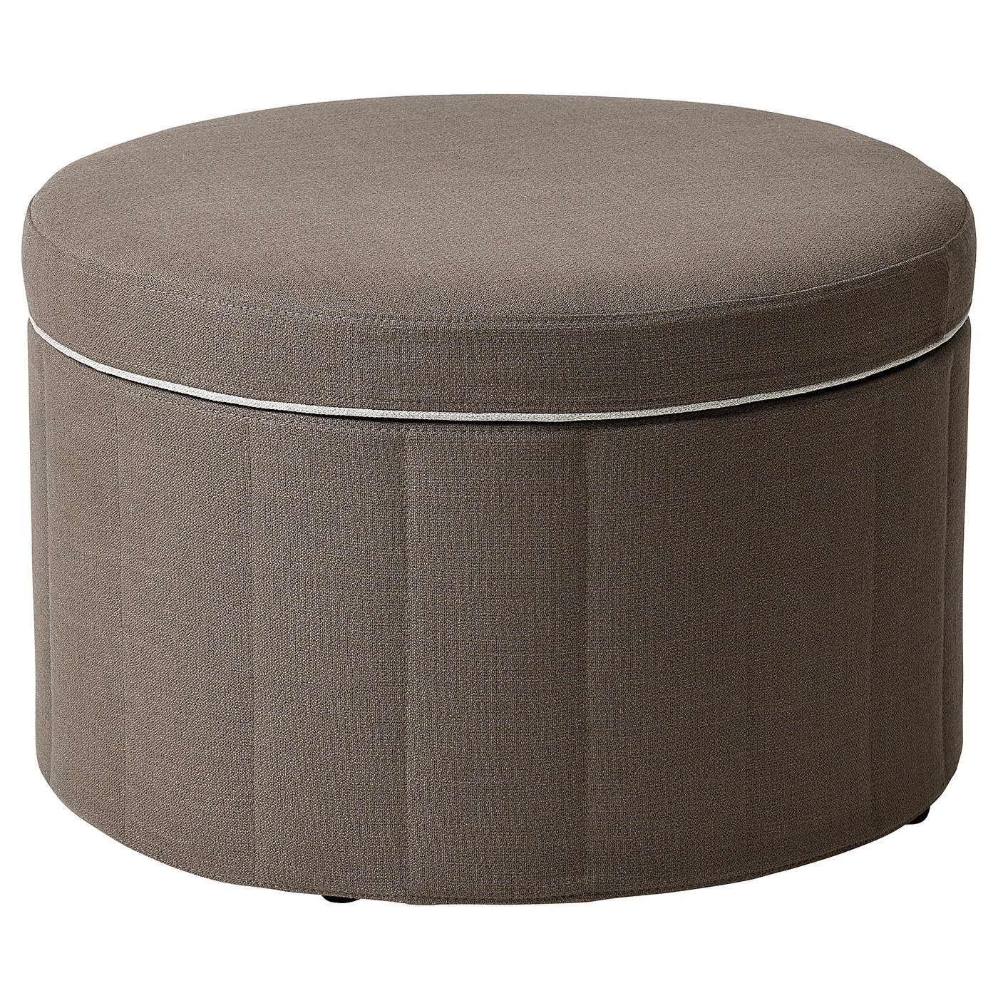 SIDSJÖ Pouffe, with storage/Gransel grey-brown