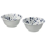 SILVERSIDA Bowl, patterned/blue, 14 cm