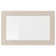 SINDVIK Glass door, light grey-beige/clear glass, 60x38 cm