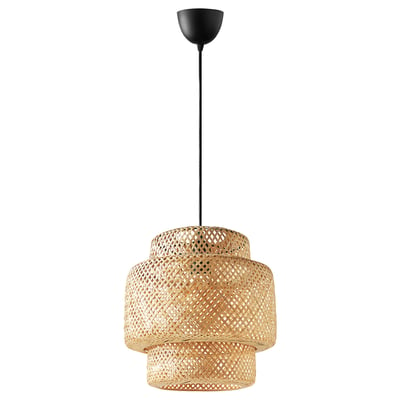 SINNERLIG Pendant lamp, bamboo/handmade, 27 cm